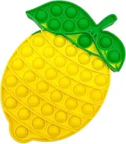 XWFKJ Pop Fidgets Toys Push Bubble Sensory Popping Toy Stress Reliever Autism Special Needs Birthday Gift Toy Fidget Squeeze Game Toys - for Kids Children Adults (Lemon)