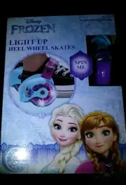 New Disney Frozen Light Up Heel Wheel Skates Roller Kids