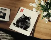 Japanese Art Fun Wall Decor Trendy Art Quirky Home Decor Cat Lover Gift