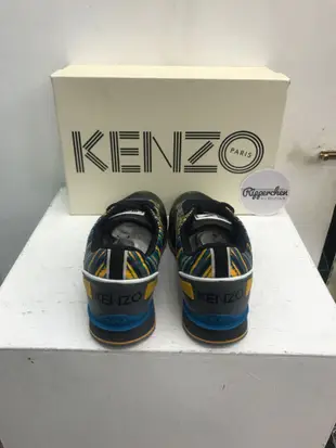 KENZO Paris 灰黃配色 滿版 彩繪 老虎 圖案 休閒鞋 全新正品 男裝 男鞋 歐洲精品