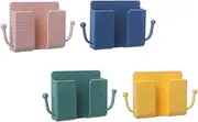 OSOLADY 4Pcs Wall Mounted Phone Charging Brackets Traceless Adhesive Storage Racks Easy Installation Mobile Phone Holders for Neat Organization Any