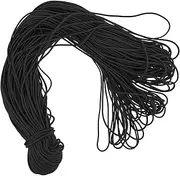 PAMINGONO String Elastic Band Bungee Cords Clothes Elastic Ropes Elastic Cord DIY Supplies Stretch Cord Stretch Band Bulk Bungee Cord DIY Elastic Ropes Hats Elastic Ropes Polyester Black