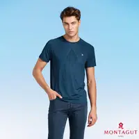 在飛比找momo購物網優惠-【MONTAGUT 夢特嬌】經典LOGO休閒透氣圓領短袖(D