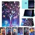 For Samsung Galaxy Tab A9+ A8 A7 Magnetic Patterned Flip Smart Stand Case Cover