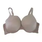 NWT JOYSPUN Beige Full Figure Modern Plunge Bra Sz 44D