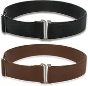 [Rimoev] Stretch Belt Invisible, Women Adjustable Elastic Belt, Flat Buckle Waist Belts