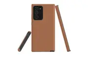 For Samsung Galaxy Note 20 Ultra Case, Tough Armor Back Cover, Brown