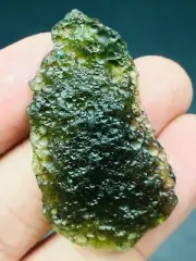 METEORITE MOLDAVITE GREEN IMPACT FRAGMENT METEOR STONE SPACE ASTEROID+COA 5PC