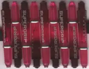 1.5in. 2ba Black/Pink HARROWS SUPERGRIP FUSION Dart Shafts & Rings: 1 set of 3