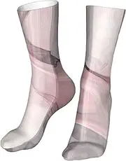 [CSIVKEJ] Crew Socks Comfort Casual Athletic Multi Design Socks For Women Men, Pink 12, One Size, Pink 12, One size
