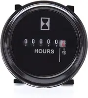 SKMWLMRAJ 12V 24V 36V Inductive Digital Waterproof Hour Meter for Marine Boat Tractor Engine 2'' Round Gauge Hour Meter for ATV Boat Car Instrument Cluster