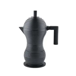 【ALESSI】Pulcina 小雞義式摩卡壺 咖啡壺 6人份 限量黑(平輸品)