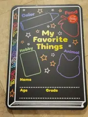 Reusable Chalkboard Sign Student School Favorites Board Erasable Chalkboard