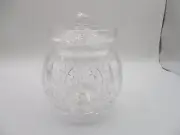 WATERFORD LISMORE ROUND CRYSTAL BISCUIT BARREL COOKIE JAR #129582 ~ RARE FIND