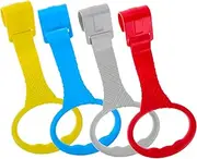 Kisangel 4 Pcs Pull Up Rings Crib Hanging Assistant for Boy Girl Walking Support Tool Versatile Rings for Development Indoor Outdoor Use Promotes Motor Skills