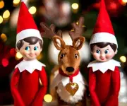 Blanket Elf on the Shelf Plush Fleece Blanket 50x60 with Deer for Christmas Eve