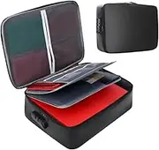 File Cabinets - File Lockable Organiser, Fireproof Document Box | Fire and Waterproof Document Storage Box, Secure Safe for Files, Durable Fireproof Box, Portable Protection for Important Documents,