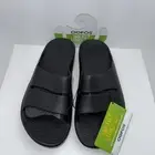 Oofos OOahh Black Comfort Recovery Slides Unisex M10/W12
