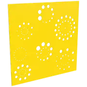 ProtectorAl 300 - 1200 x 300 - 1200mm Light Yellow / Gloss White Fireworks Unframed Composite Deco Panel