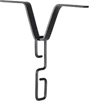 Black Rain Chain Adapter | Downspout Attachment with S-Shaped Hook | Durable Rustproof Iron Connector, Decorative Gutter Accessory for Hanging Rain Chains, Garden Drain Setup