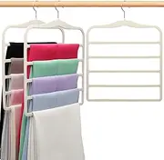 Closet Organizers and Storage,3 Pack Velvet Pants-Hangers-Space-Saving,Non Silp 5 Tier Scarf Jeans Closet Organizer,Dorm Room Essentials for College Students Girls Boys Guys,Organization and Storage