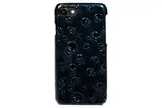 For iPhone SE 5G (2022), SE (2020) / 8 / 7 Case,Skulls Genuine Cowhide Leather Fashion Cover,Green