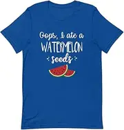 [Teegarb Letter Blanket] Oops, I Ate A Watermelon Seeds Womens Shirt | Funny Pregnancy T Shirt |