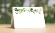 RUSTIC EUCALYPTUS HERBS SWAG TENT STYLE WEDDING PLACE CARDS or TABLE CARDS #399