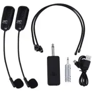 U12F UHF One For Two Wireless Headset Microphone Amplifier Mixer Universal A