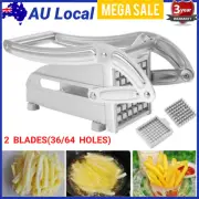 Chip Potato Chipper Maker French Fries Dicer Slicer Chopper Cutter with 2 Blades