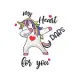 My Heart Dabs for You Funny Unicorn Dabbing Valentine Gift Notebook: Share your love on Valentine’’s day with the people you love with this funny lined