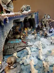 STAR WARS Kitbashed Diorama BATTLE OF HOTH Empire Strikes Back -see video!