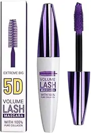 [Fulenyi] Smudge Proof Waterproof 5D Silk Fiber Double Brush Mascara for Long Lasting Curling Thickening and Lengthening