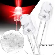 100pcs 5mm LED Light Bulb Emitting Diode Small Night Lamp 20000 mcd Red