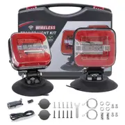 ORPRO 5023B 2pcs Wireless Magnetic LED Trailer Lights – IP67 Waterproof, 7-Pin to 4-Way Adapter, US Plug – for Trucks, RVs, Boats