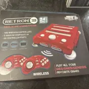 Hyperkin Retron 3 Gaming Console 2.4 GHz Edition Nes SNES/ Genesis M07168-LR Red