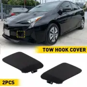 Left & Right Side Front Bumper Tow Hook Cover Eye Fit For Toyota Prius 2016 2017