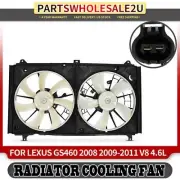 1x Dual Radiator Fan Assembly with Shroud for Lexus GS460 2008 2009-2011 V8 4.6L (for: Lexus)