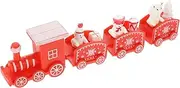 Ornaments Household Crafts Plastic Window Christmas Scenes Decoration Party Supplies Toy Train Christmas Decor Christmas Photo Props Christmas Iron Dining Table Red