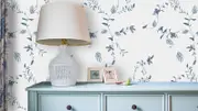 [Namly Design] Floral Pattern Blue Wall Paper