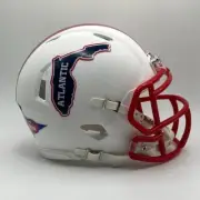 Florida Atlantic Owls CUSTOM ALT Decals Matte White Mini Football Helmet