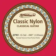 D'Addario J2703 Student Nylon Classical Guitar Single String, Normal Tension, Third String