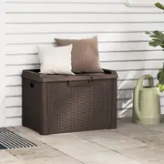 Garden Storage Box with Seat Cushion Tool Chest Toy Box Case Balcony PP vidaXL
