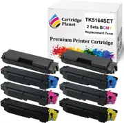 2 Sets BCMY Non-Genuine Toner Cartridge for Kyocera TK-5164 TK5164 TK5164K TK5164K TK5164K (16,000/12,000 (B/CMY) Pages) for P7040CDN