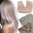 Extra Thick Double Wefted Clip In Hair Extensions 100% Remy Human Hair Extension