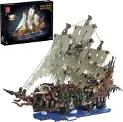 Illuminated Pirate Ship Building Set - TYCOLE Flying Dutchman for Teens & Adults