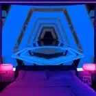 Large Wall Art Blacklight Poster UV Reactive Tapestry Wall Hanging Fantasy 3D