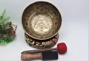 Exquisite 10-Inch Handcrafted Meditating Yogi Singing Bowl Set-Pure Bliss