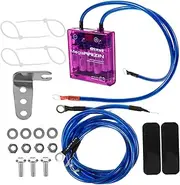 CRILSTYLEO Universal Stabilization Kit Digital Voltage Regulator for Car Truck 3 Ground Wires Electric Rectifier Enhance Audio