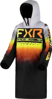FXR Warm-Up 2023 Youth Snowmobile Coat, black-grey, Size XS Black Grey